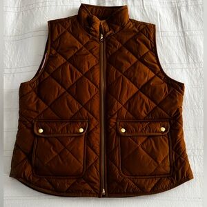J. Crew Quilted Brown Vest